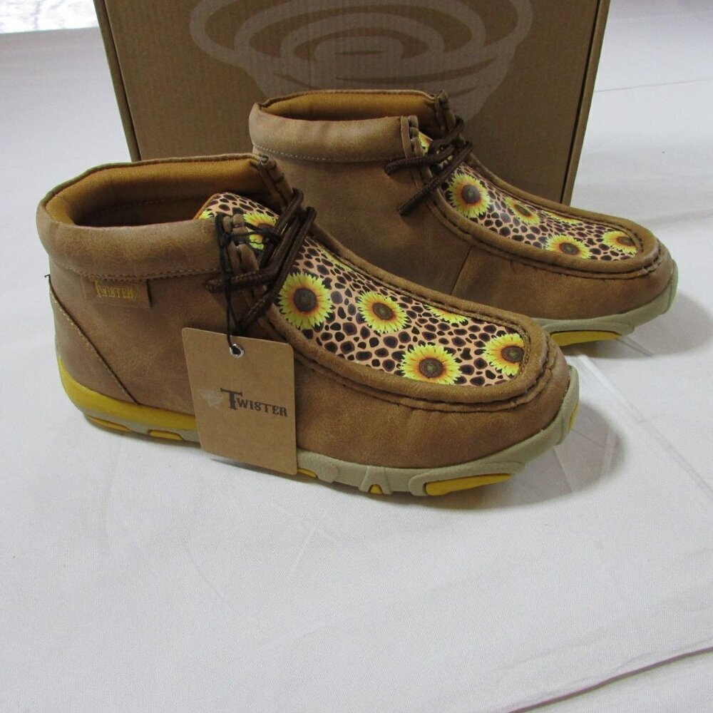 Twister by M&F Western Products Girl's Size 1 Sunnie Sunflower Chukka Boots Tan